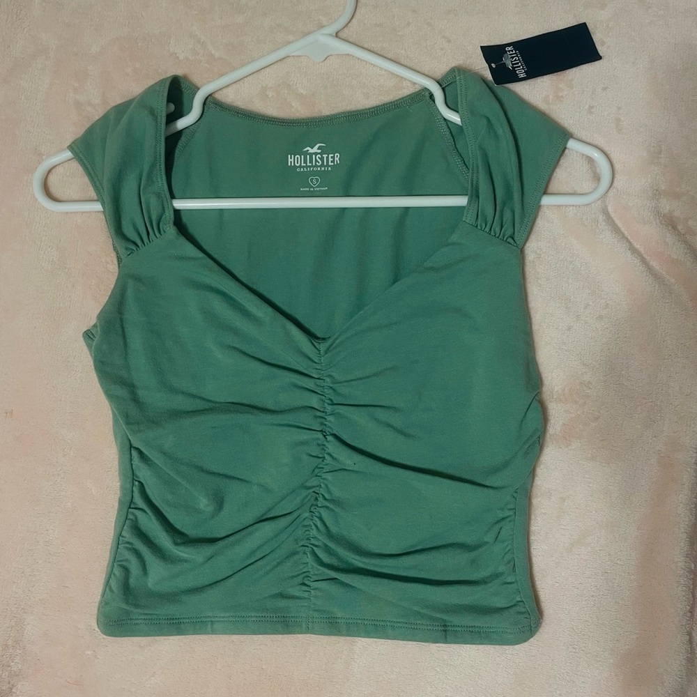 Hollister Green Ruched Women's Top